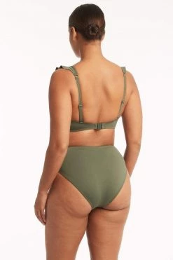 Eco Essentials Khaki Eco Essentials Retro High Waist Pant