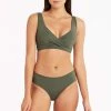 Eco Essentials Khaki Eco Essentials Cross Front Multifit Bra Top Tops 2 Eco Essentials Khaki Eco Essentials Cross Front Multifit Bra Top Tops