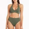 Eco Essentials Khaki Tops Eco Essentials Multifit Halter Bra