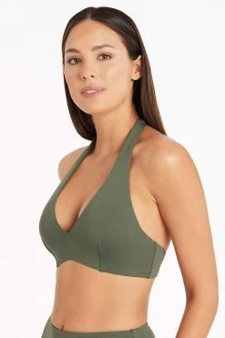 Eco Essentials Khaki Tops Eco Essentials Multifit Halter Bra 12 Eco Essentials Khaki Tops Eco Essentials Multifit Halter Bra
