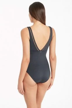 Lola Shimmer Charcoal Lola Shimmer Cross Front Spliced Multifit One Piece One Pieces 8 Lola Shimmer Charcoal Lola Shimmer Cross Front Spliced Multifit One Piece One Pieces