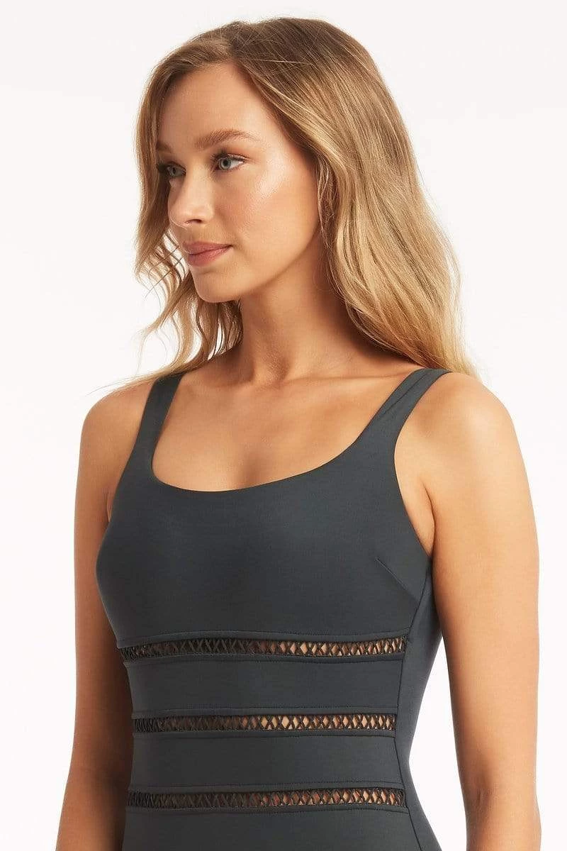 Lola Shimmer Charcoal One Pieces Lola Shimmer Square Neck One Piece 7 Lola Shimmer Charcoal One Pieces Lola Shimmer Square Neck One Piece