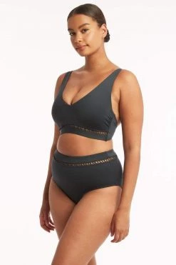 Lola Shimmer Charcoal Lola Shimmer High Waist Pant