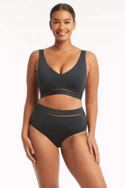 Lola Shimmer Charcoal Lola Shimmer High Waist Pant