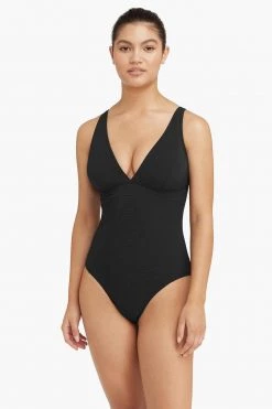 Messina Black Messina Panel Line Multifit One Piece One Pieces