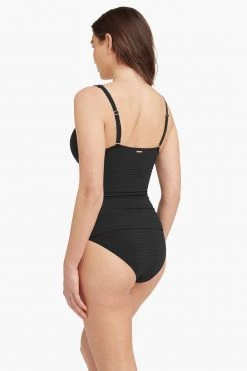 Messina Black Messina Cross Front Multifit Singlet Top Tops