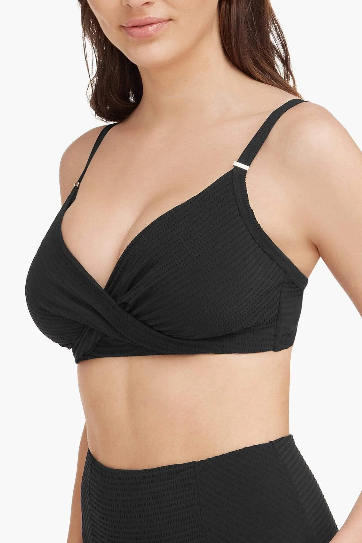 Messina Black Messina Twist Front DD/E Cup Bra Tops 4 Messina Black Messina Twist Front DD/E Cup Bra Tops
