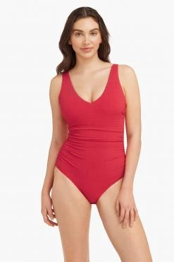 Messina Red One Pieces Messina D/DD Cup One Piece