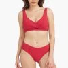 Messina Red Messina Cross Front Multifit Bra Top