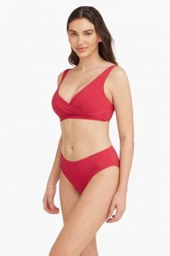 Messina Red Messina Cross Front Multifit Bra Top