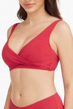 Messina Red Messina Cross Front Multifit Bra Top