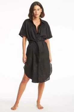 Resort Linen Wrap Cover Up Shirt NEW ARRIVALS