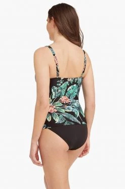 Tango Black Tango Cross Front Multifit Singlet Top Tops