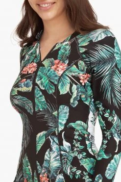 Tango Black Tango Long Sleeved Rash Vest Tankinis