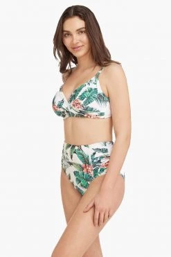 Tango White Bottoms Tango High Waist Gathered Side Pant