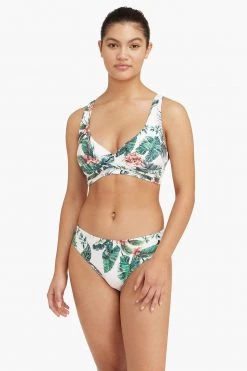 Tango White Tango Cross Front Multifit Bra Top Tops