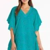 Vacation Embroidery Kaftan Surf Poncho