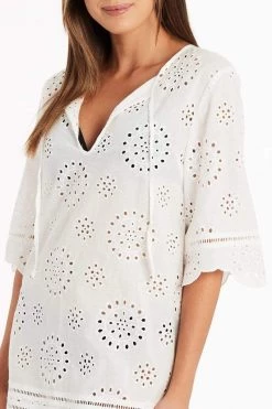 Vacation Embroidery Saltcake Tunic