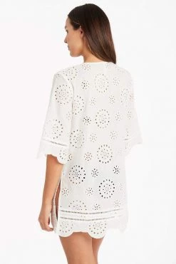 Vacation Embroidery Saltcake Tunic